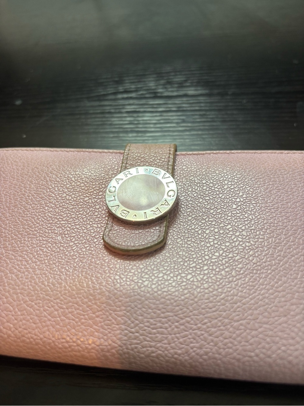 Authentic BVLGARI Pink Grained Leather Long Continental Wallet w/ Cards - Picture 4 of 13